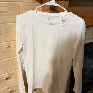 J. Crew White Long-Sleeve Everyday Tee - Women’s
